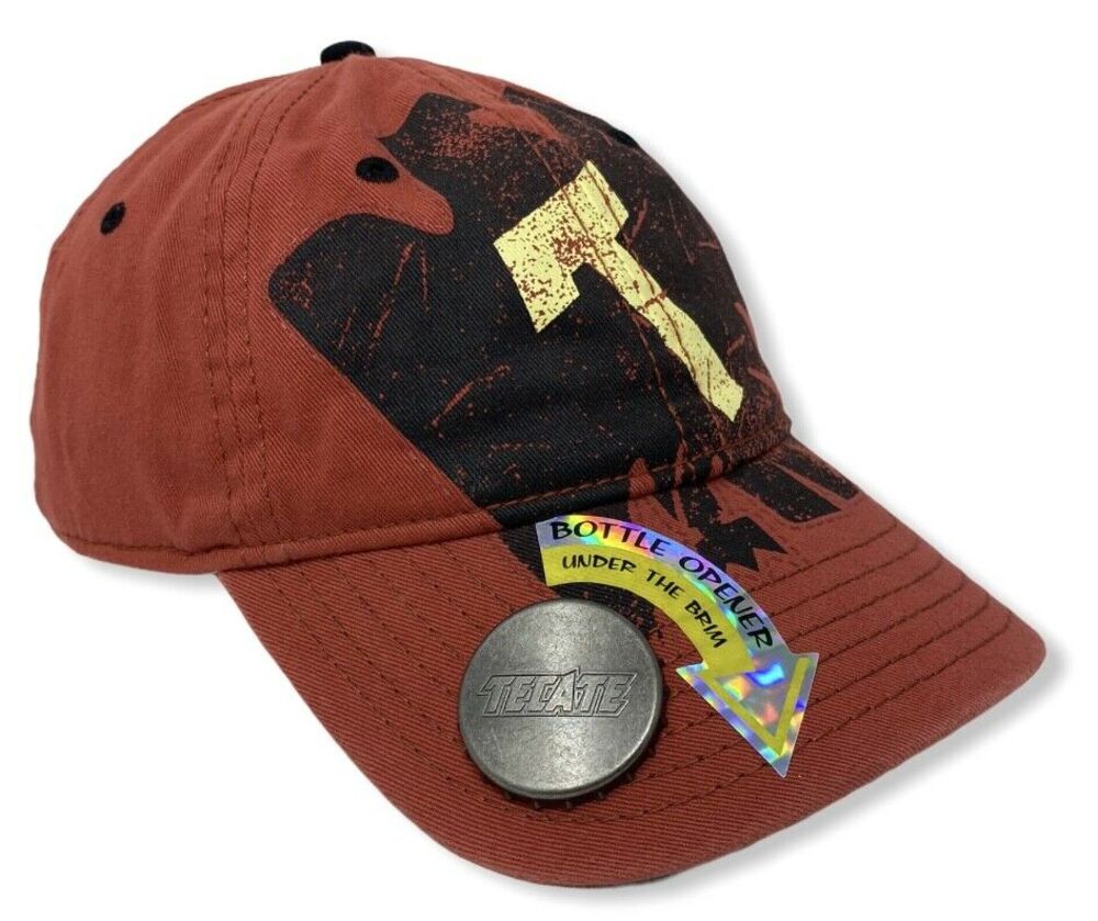 Tecate Cerveza Beer Men's Official Licensed Hat Cap With Built In Bottle Opener
